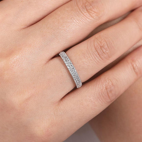 Gabriel & Co. 14k White Gold Diamond Pave Band - .51cttw