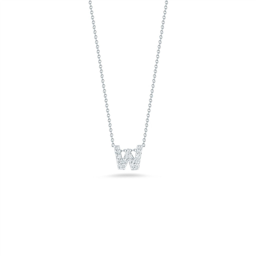 Roberto Coin 18K Tiny Treasures Diamond Love Letter Necklace