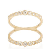 Zoe Chicco 14k Yellow Gold Double Band Bezel-Set Diamond Ring - .42cttw