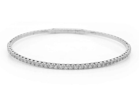 14kwg Flexible Diamond Bangle Bracelet
