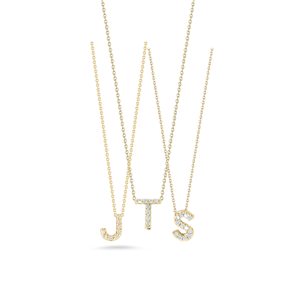Roberto Coin 18K Tiny Treasures Diamond Love Letter Necklace