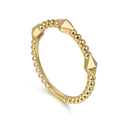 Gabriel & Co. 14K Yellow Gold Bujukan Pyramid Classic Ring