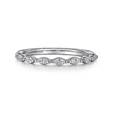 Gabriel & Co. 14K White Gold Diamond Wedding Band