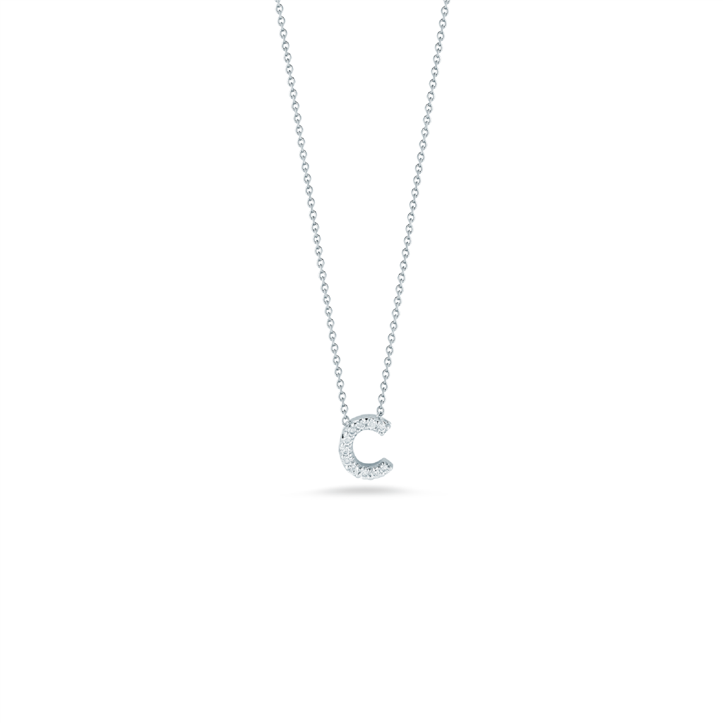 Roberto Coin 18K Tiny Treasures Diamond Love Letter Necklace