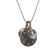 14k Yellow Gold & Sterling Silver Charm Necklace