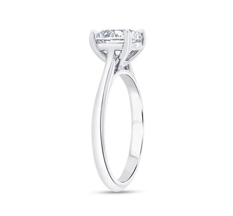 14k White Gold Soliatire Engagement Ring Mounting