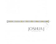 Platinum Emerald Cut & Yellow Radiant Cut Diamond Bracelet - 26.08cttw