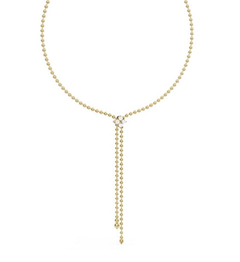 Roberto Coin 18k Yellow Gold Love in Verona Diamond Zipper Necklace - .65cttw