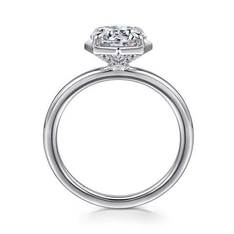 Gabriel & Co Cassi - 14K White Gold Round Diamond Engagement Ring