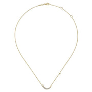 Gabriel & Co. 14k Yellow Gold Moon & Star Diamond Necklace
