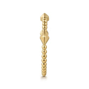 Gabriel & Co. 14K Yellow Gold Bujukan Pyramid Classic Ring