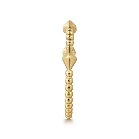 Gabriel & Co. 14K Yellow Gold Bujukan Pyramid Classic Ring