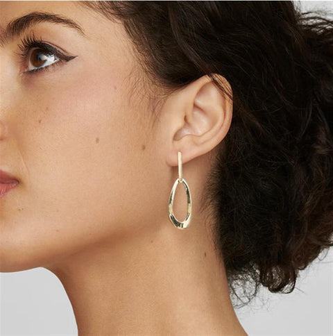 Ippolita Classico Mix Texture Open Disc Post Earring - 18k Yellow Gold