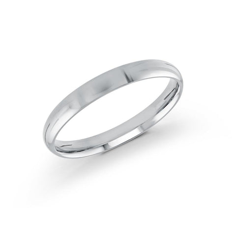 14K White Gold 3mm Comfort Fit Wedding Band