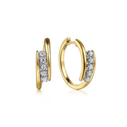 Gabriel & Co. 14k Yellow Gold Diamond Hoop Earrings - .30cttw
