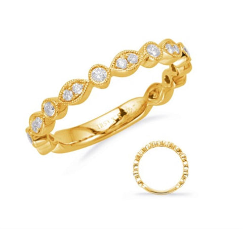 Alternating Marquise and Round Diamond Band