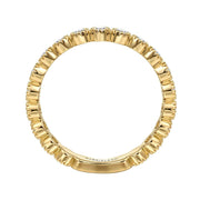 Gabriel & Co. 14k Yellow Gold Bezel Set Diamond Band - .56cttw