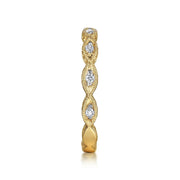 Gabriel & Co. 14k Yellow Gold Bujukan Diamond Marquise Ring - .10cttw