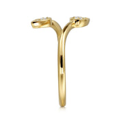 Gabriel & Co 14K Yellow Gold Diamond By-pass Ring