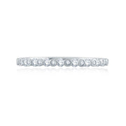 14k White Gold Diamond Band - 0.28cttw