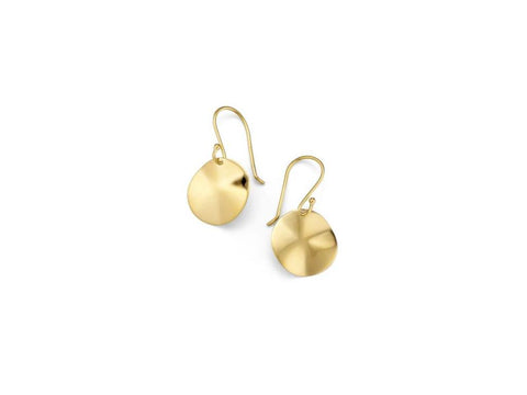 Ippolita Mini Wavy Disc Earrings in 18K Gold