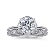 Gabriel & Co Cassi - 14K White Gold Round Diamond Engagement Ring