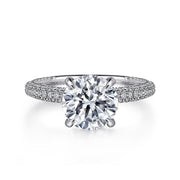 Gabriel & Co Alinna - 14K White Gold Round Diamond Engagement Ring