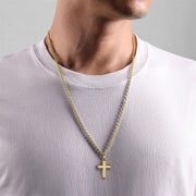 Gabriel & Co. 14K Yellow Gold Brushed Finish Cross Pendant