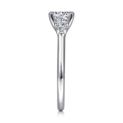 Gabriel & Co 14K White Gold Round 3 Stone Diamond Engagement Setting