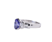 14k White Gold 1.92ct Tanzanite and Diamond Ring