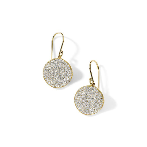 Ippolita Stardust Medium Flower Drop Earrings in 18K Gold with Diamonds