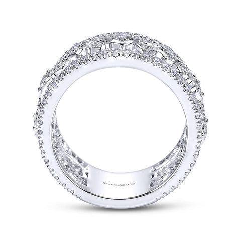 Gabriel & Co. 18K White Gold Anniversary Band - 1.10 ct