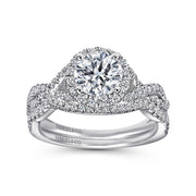 Gabriel & Co. Marissa - 14K White Gold Round Halo Diamond Engagement Ring