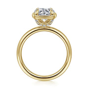 Gabriel & Co. Deedie - 14K Yellow Gold Round Diamond Engagement Ring
