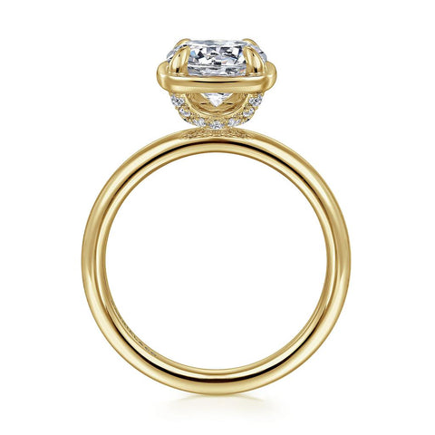 Gabriel & Co. Deedie - 14K Yellow Gold Round Diamond Engagement Ring