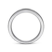 Gabriel & Co. 14K White Gold Channel Set Diamond Wedding Band - 0.11cttw