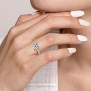 Gabriel & Co Erica - 14K White-Yellow Gold Round Diamond Engagement Ring
