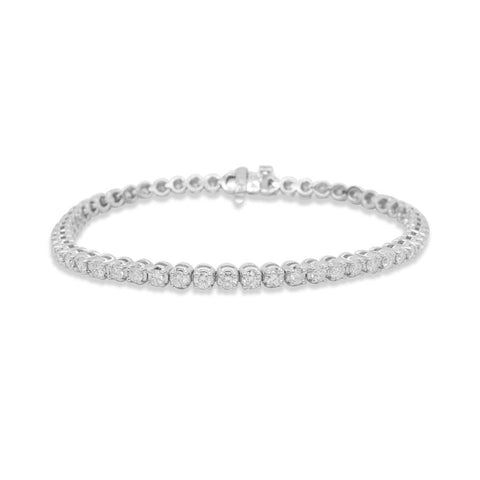 White Gold 3TCW Diamond Tennis Bracelet