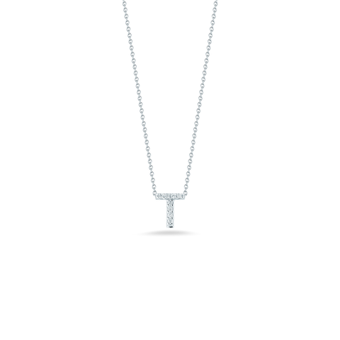 Roberto Coin Love Letter Diamond "T" Necklace