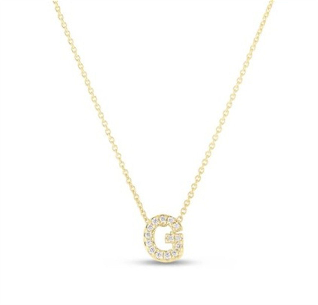 Roberto Coin 18K Tiny Treasures Diamond Love Letter Necklace
