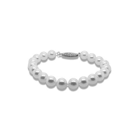 Pearl Bracelet With A 14k White Gold Clasp