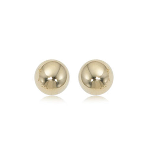 14k Yellow Gold 7mm Ball Stud Earrings