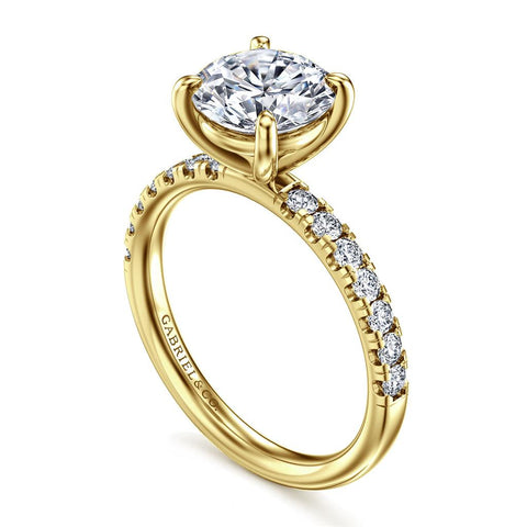 Gabriel & Co. Winslow - 14K Yellow Gold Diamond Engagement Ring Mounting - .34cttw