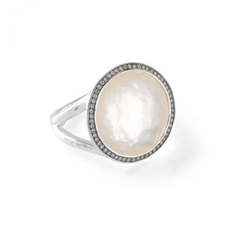 Ippolita Lollipop Medium Ring in Sterling Silver with Diamonds