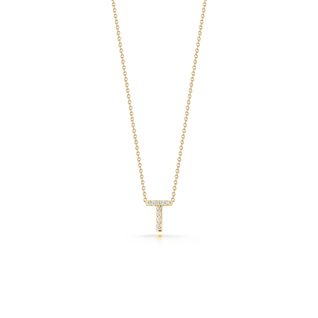 Roberto Coin 18K Tiny Treasures Diamond Love Letter Necklace