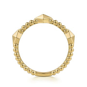 Gabriel & Co. 14K Yellow Gold Bujukan Pyramid Classic Ring