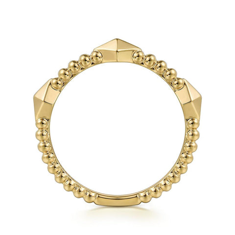 Gabriel & Co. 14K Yellow Gold Bujukan Pyramid Classic Ring