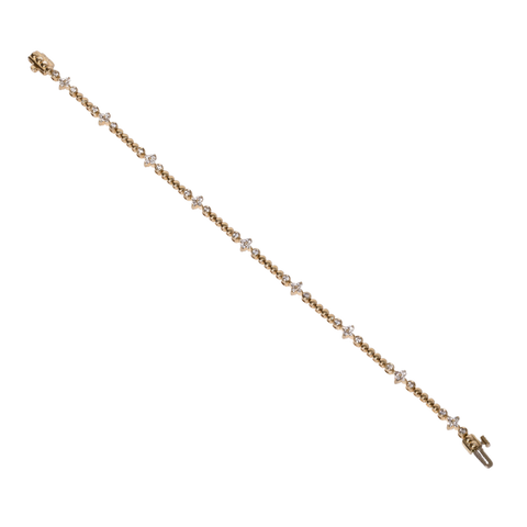 14k White Gold Bezel Set Diamond By The Inch Necklace - 96cttw