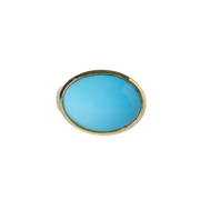Lauren K. 18k Yellow Gold Bezel Set Turqouise Ring