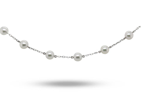 Mikimoto 18k White Gold & Pearl Bracelet